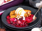 Pear, Berry and Chocolate Cobbler