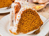 Pumpkin Bundt Cake with Cinnamon Cream Cheese Glaze