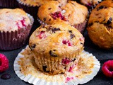 Raspberry Dark Chocolate Muffins {Vegan}