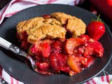 Strawberry and Rhubarb Cobbler