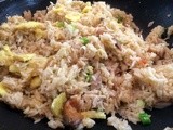 Indonesian fried rice with mackerel