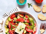 Greek Salad Recipe {Horiatiki Salad/Xoriatiki Salata}