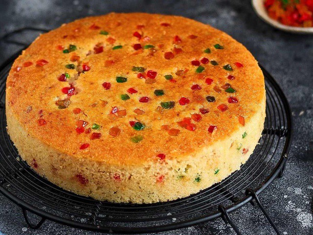 Semolina Coconut Cake with Sugared Rose Petals - Maureen Abood