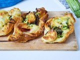 Barchette di sfoglia con pancetta e Zucchine