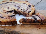 Cheesecake al forno al tiramisu variegata con nutella