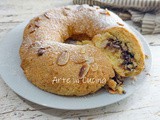 Ciambella di frolla mandorle e cioccolato