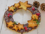 Corona di biscotti per Natale