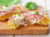 Crostini di patate con prosciutto e provola