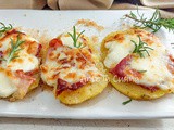 Crostini di patate provola e speck