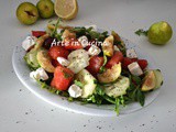 Insalata di anguria e feta con fichi alla greca
