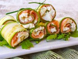 Involtini di zucchine e salmone senza cottura
