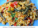 Paella vegetariana ricetta con verdure e zafferano
