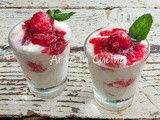 Pannacotta ai lamponi dolce cremoso