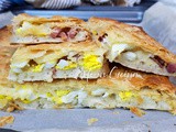 Parigina di pasqua torta rustica con salumi e uova