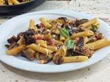 Pasta con melanzane e pancetta