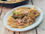 Pasta con zucchine panna e prosciutto