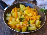 Patate e peperoni al rosmarino in padella
