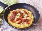 Pizza di patate prosciutto e provola semplicissima in padella