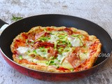Pizza furba e soffice in padella speck e zucchine