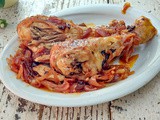 Pollo in agrodolce con cipolle