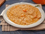 Risotto con crema di gamberi e zucca