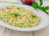 Risotto zucchine e salmone affumicato