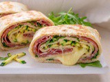 Rotolini di piadina crudo e zucchine