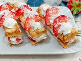 Sfogliatine fragole e panna dolce 5 minuti