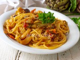 Spaghetti seppie e carciofi