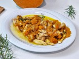 Straccetti di pollo alla zucca cremosi in padella