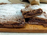 Torta di frolla al cioccolato con nutella