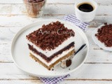 Torta semifreddo caffè e cioccolato con sbriciolata