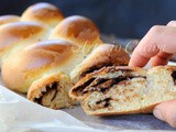 Treccia brioche con nutella dolce soffice