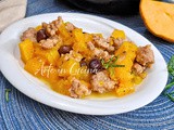 Zucca e salsicce in padella