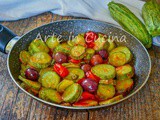 Zucchine con capperi e olive in padella