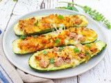 Zucchine ripiene di tonno in friggitrice ad aria