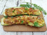 Zucchine ripiene senza forno con prosciutto e provola