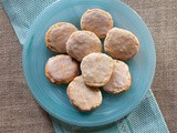 Almond Shortbread Cookies w/ Blood Orange Glaze