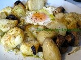 Πατάτες - μανιτάρια και αυγά