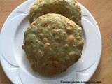 Mutter Stuffed puris (Indian bread stuffed with peas)