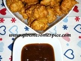 Rice bhajias (Rice fritters)