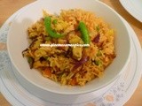 Stir Fried Rice (vagharela bhat)  - my midnight snack