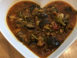 Vaal papdi, fenugreek and aubergine curry – (vaal papdi, ringna methi nu shak)