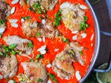 Roasted Red Pepper Chicken with Almonds and Cilantro {Paleo, gf, df} & a Giveaway
