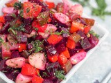 Russian Salad with Beets, Pickles, Beans and Carrots {gf, Vegan}