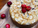 Eggless Almond Cherry Cake