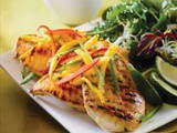 Green Chicken with Mango Salsa