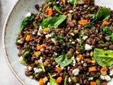 Warm Red Lentil Salad with Goat Cheese