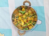 Aloo matar ki sabzi - Potato Green Peas curry