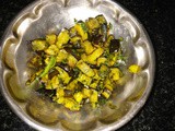 Bengali Neem Begun - Stir fried Brinjal / Eggplant with Neem - Healthy summer / spring recipe